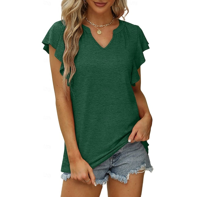 Women's T Shirt Summer Tops Tee Graphic Plants Stylish