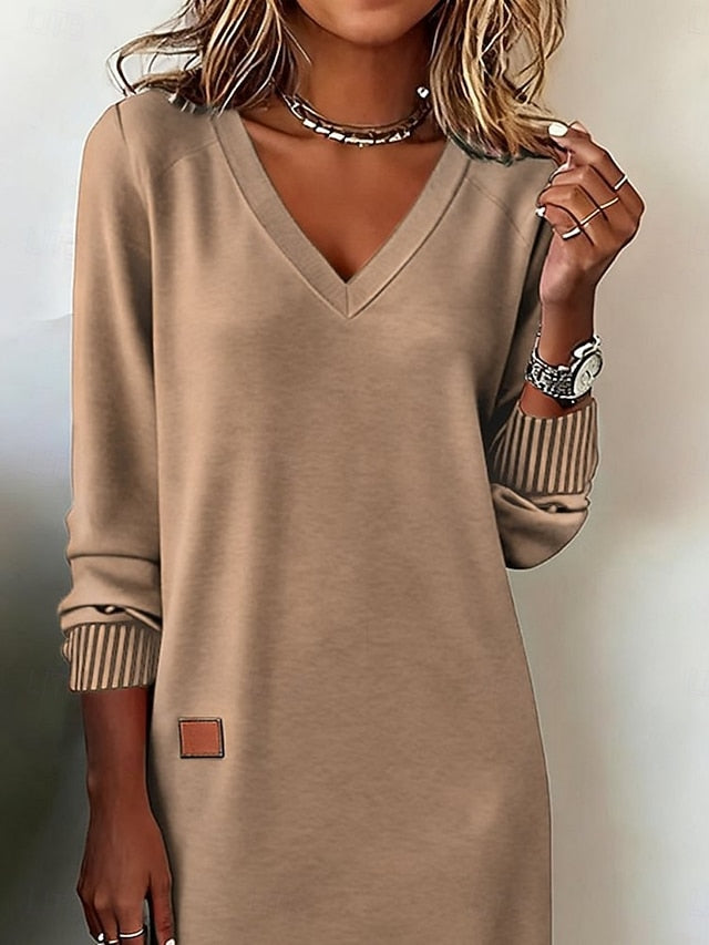 Women's Midi Dress Sweater Dress Casual Dress Fashion
