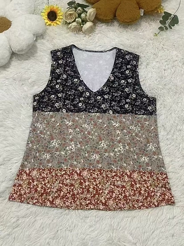 Women's Tank Top Camisole Tank Top Print Floral Bohemia