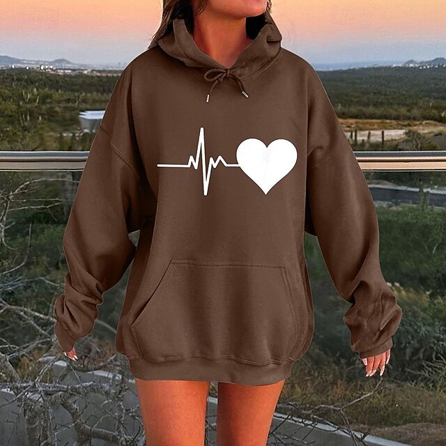 Women's Lounge Hoodie Fleece Pullover Sweatshirt with