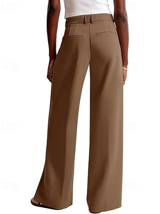 Women's Wide Leg Dress Pants Fashion Work Full Length