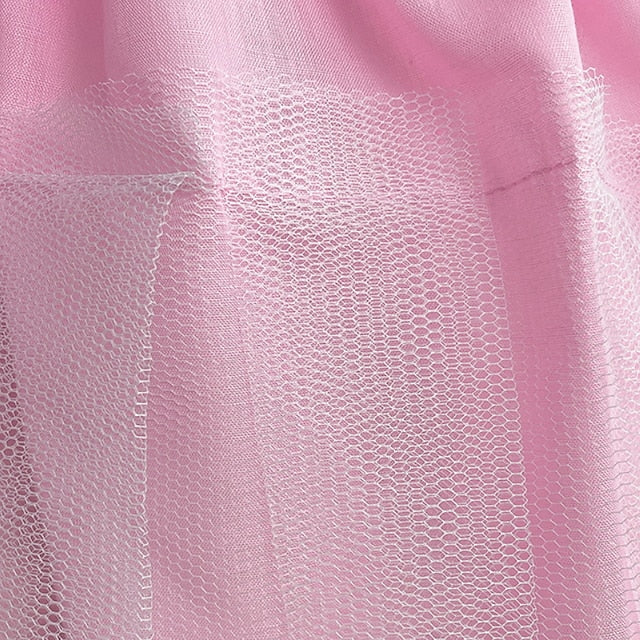 Kids Dress Flower Solid Girls' Girl Colored