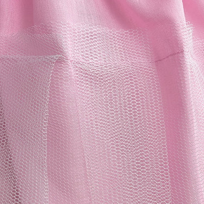 Kids Dress Flower Solid Girls' Girl Colored