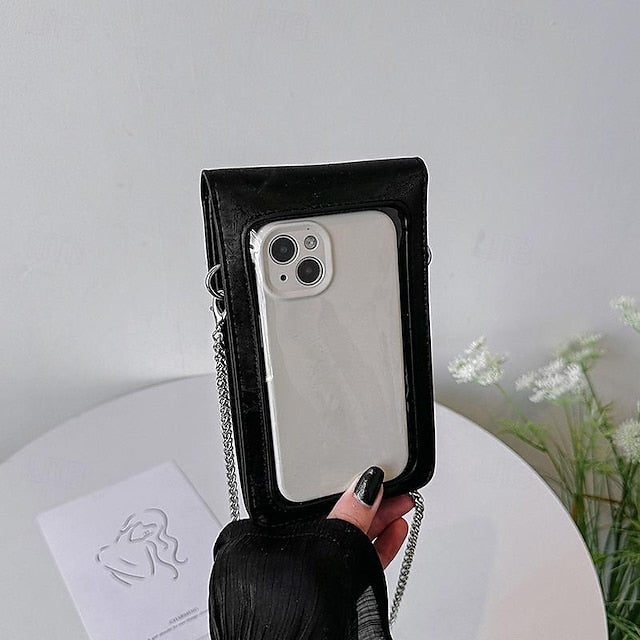 Leather Women's Phone Bag Daily PU Mobile Crossbody