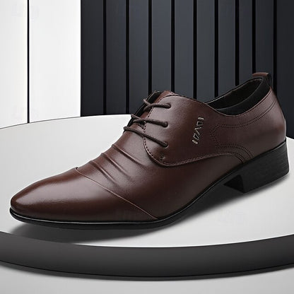 White Lace-Up Men's for Formal Elegant Shoes