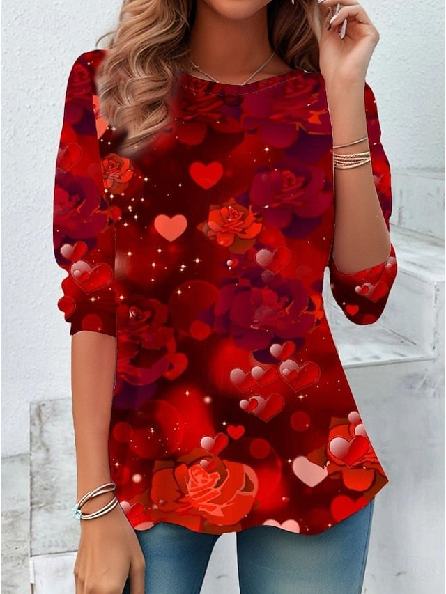 Valentine's Day Women's T Shirt Graphic Vintage