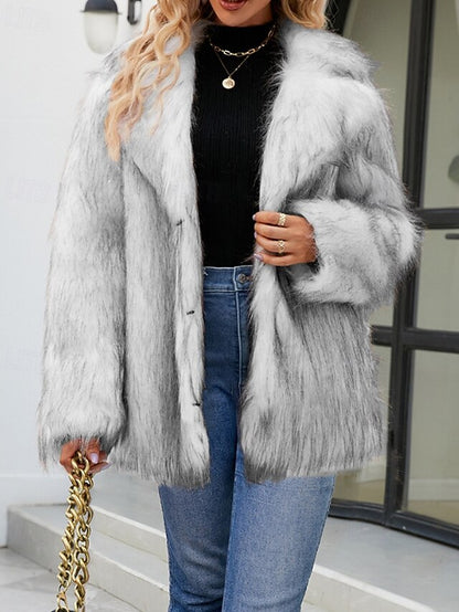 Warm Comfortable Women's Coat Furs Faux Fur