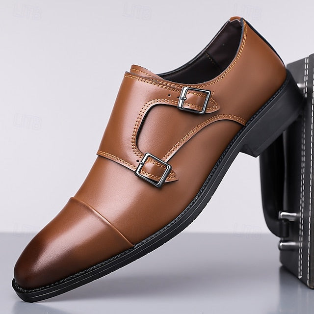 Elegant Shoes – Double Strap Monk Leather Men's