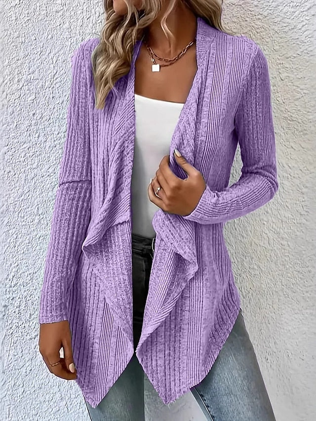 Women's Blouse Plain Stylish Classic Modern Long Sleeve