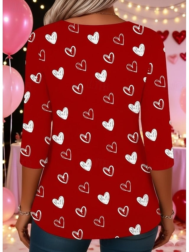 Valentine's Day Women's T Shirt Graphic Vintage