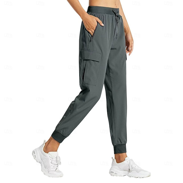 Women's Super Lightweight Cargo Joggers Casual Waterproof