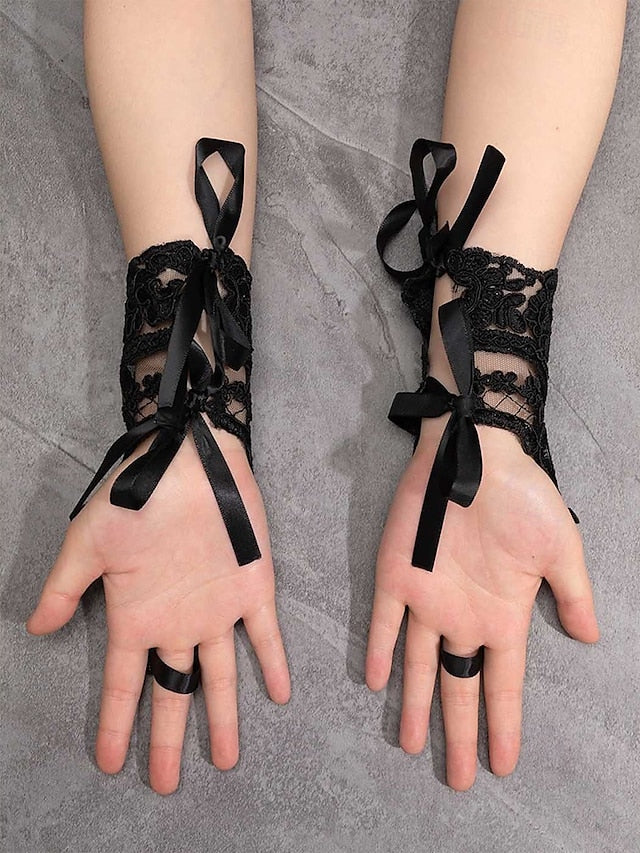 Gloves Fingerless Vintage Bridal Elegant – White Lace Wedding