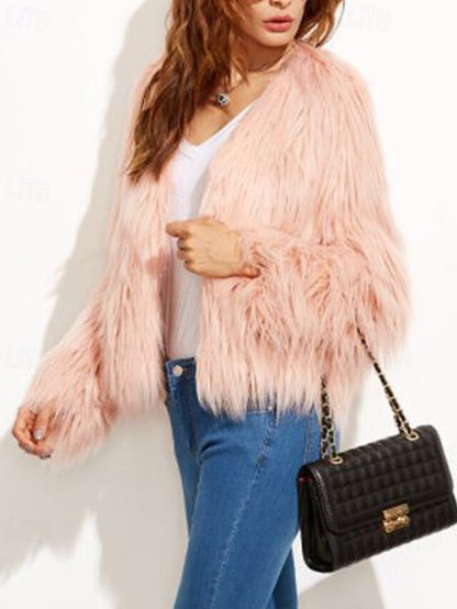 Warm Fur Furs Comfortable Coat Faux Leathers Women's