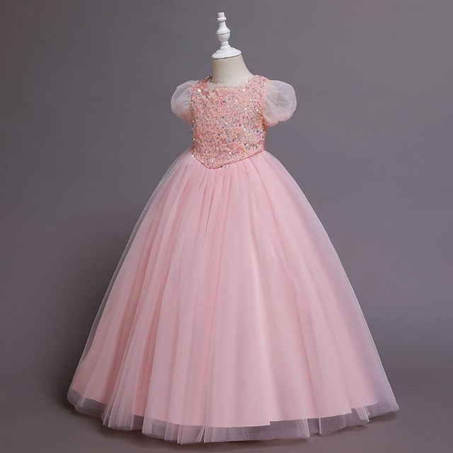 Sequin Party Flower Girl Girls' Kids Dress