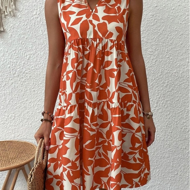 Women's Mini Dress Floral Dress Print Dress Classic Modern
