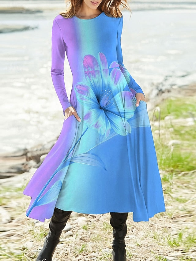 Women's Maxi Dress A Line Dress Fit And Flare Dress