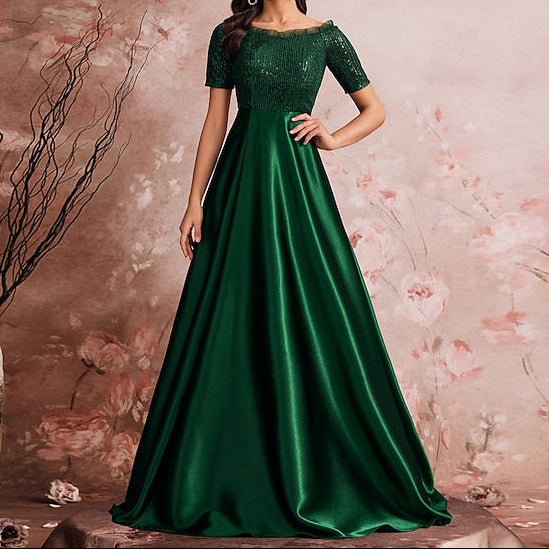 A-Line Bride Evening Gown Dress Sparkle of Mother Formal the