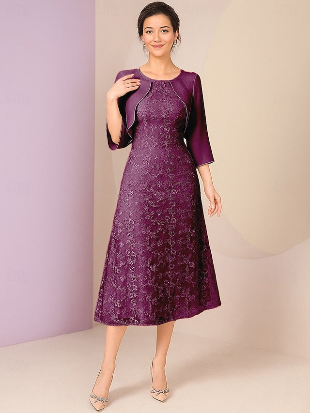 A-Line Ankle Length Party Dress Cocktail Dress Wedding Guest