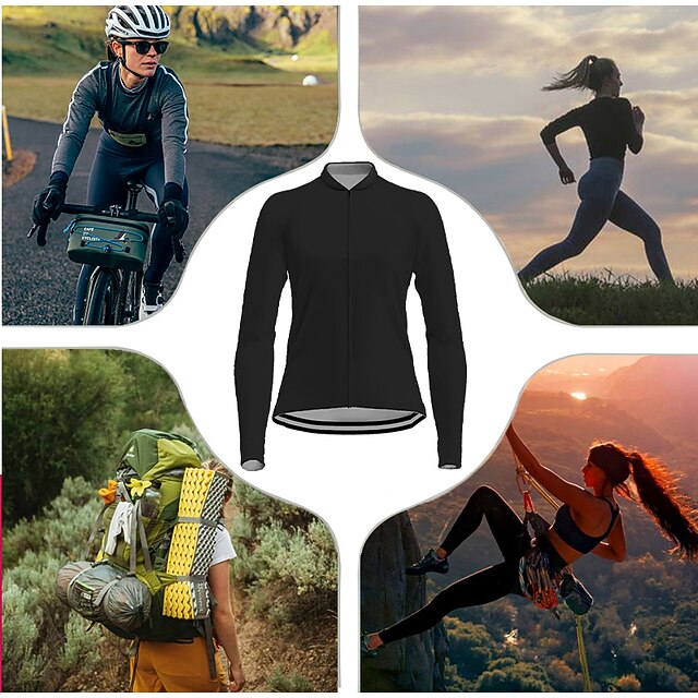 Women's Cycling Jersey Graphic Letter & Number Long