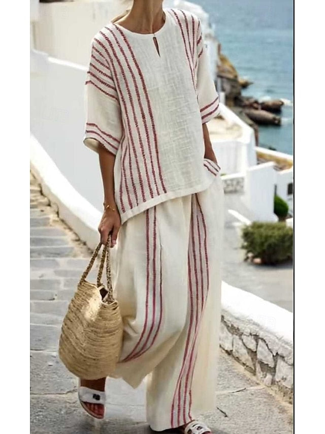 Women's Pants Sets Bolero Top Short Sleeve Crew Neck