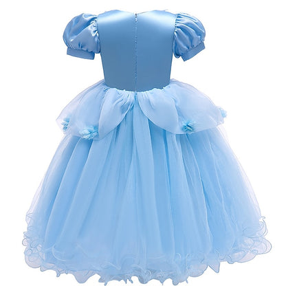 Girl Girls' Dress Cinderella Flower Movie Princess