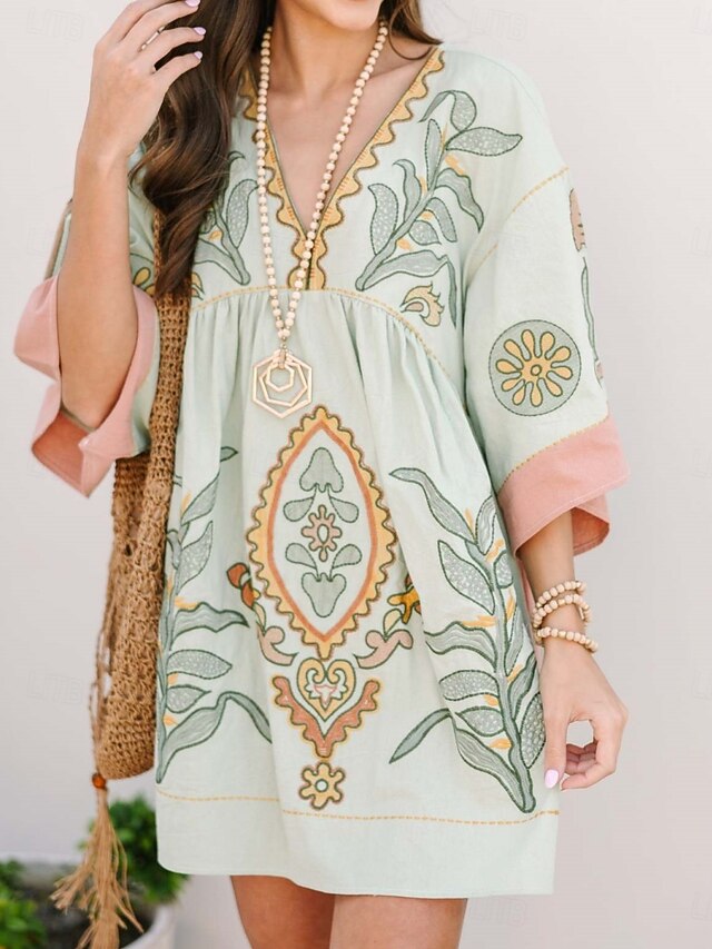 Women's Mini Dress Petite Dress Casual Dress Boho Dress