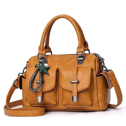 Stylish Large – Women's Blue Leather Handbag Faux