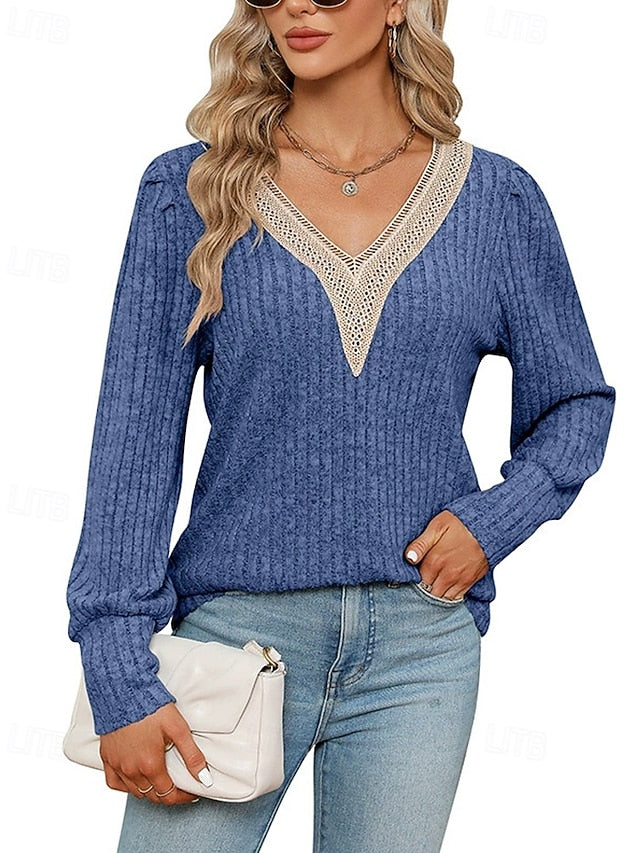 Women's Sweater Pullover Daily Stylish Casual Color Block