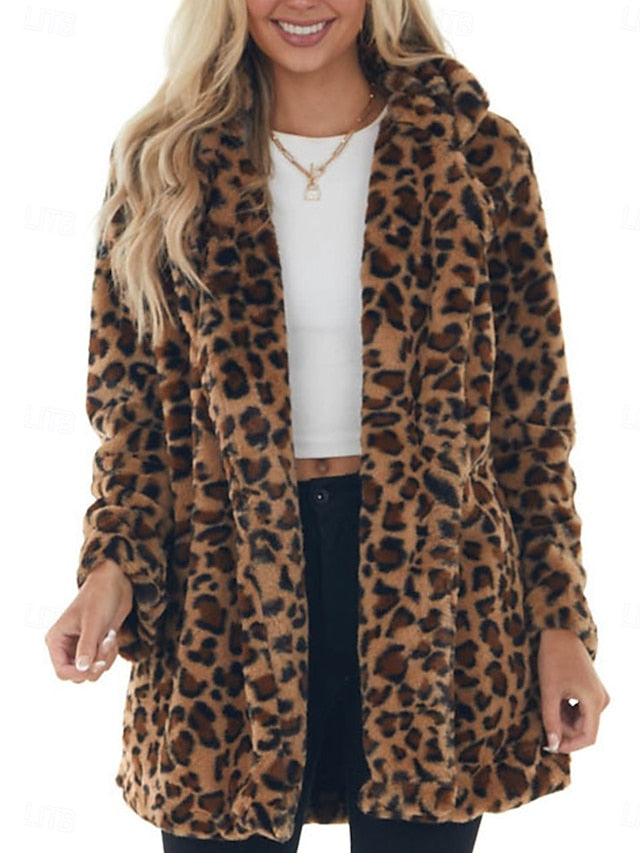 Pockets Patchwork Coat Breathable Winter Women's Warm with