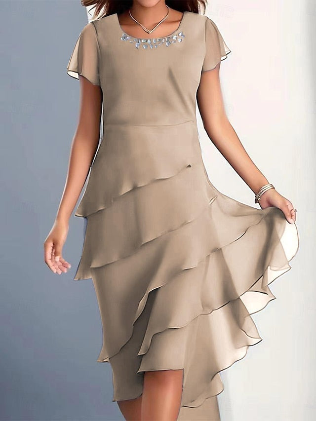 Women's Midi Dress Cocktail Dress Wedding Guest Dress