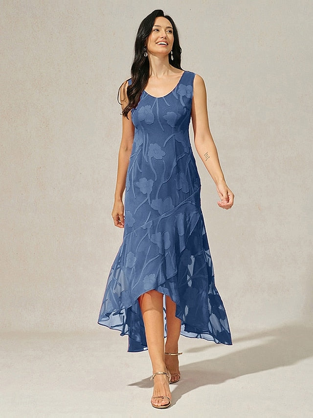 Women's Maxi Dress Chiffon Dress Elegant Floral Sleeveless