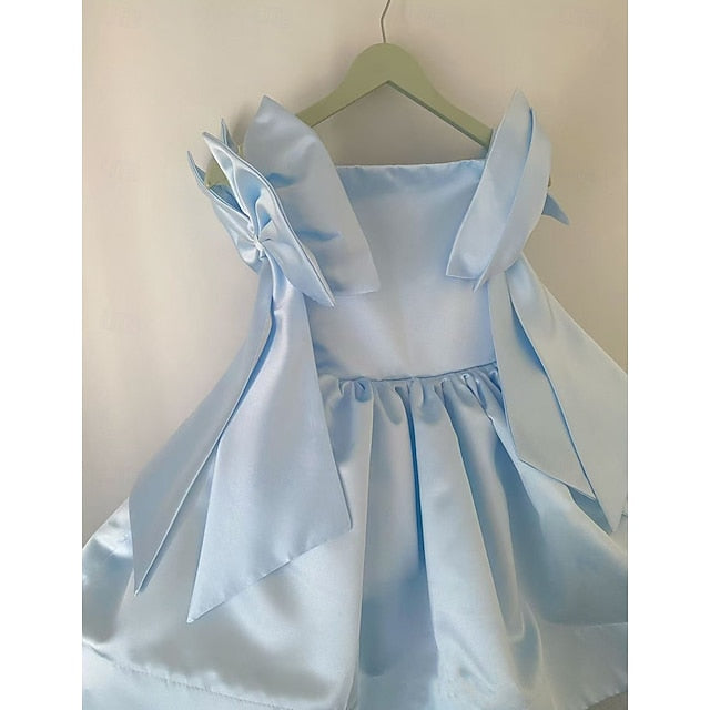 Flower Girls' Dress Color Kids Girl Solid Party