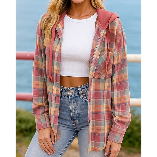 Sleeve Outfits Long Women's Coats Hooded Shirts Fall Jacket