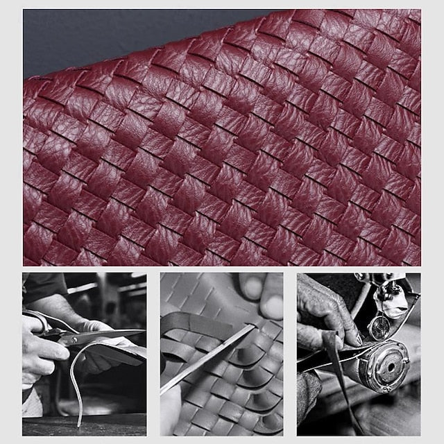 Hobo Leather Burgundy Women's Bag – Woven Faux Chic
