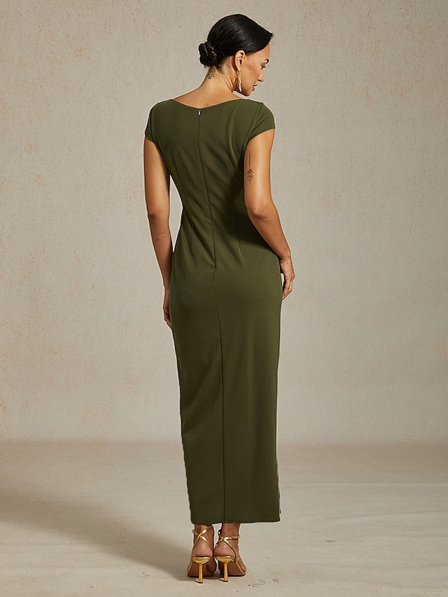 Women's Maxi Dress Sheath Dress Elegant Regular Fit Solid