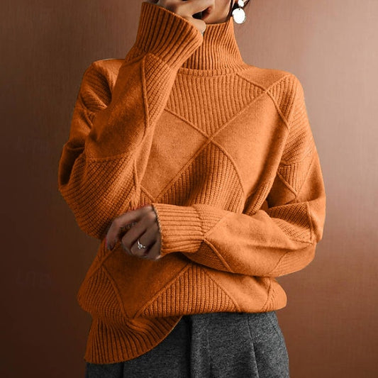 Women's Sweater Pullover Elegant Streetwear Solid Color