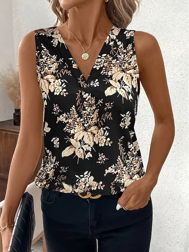 Women's Tank Top Floral Graphic Plants Elegant Vintage
