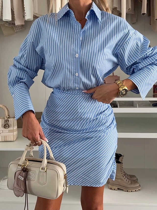 Women's Mini Dress Shirt Dress Sheath Dress Modern Outdoor