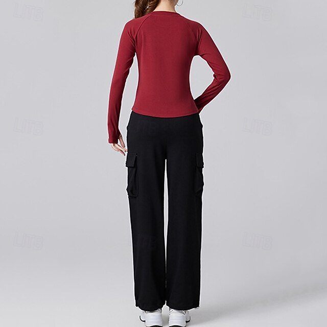 Women's Running T-Shirt Gym Shirt Sports Top Long Sleeve