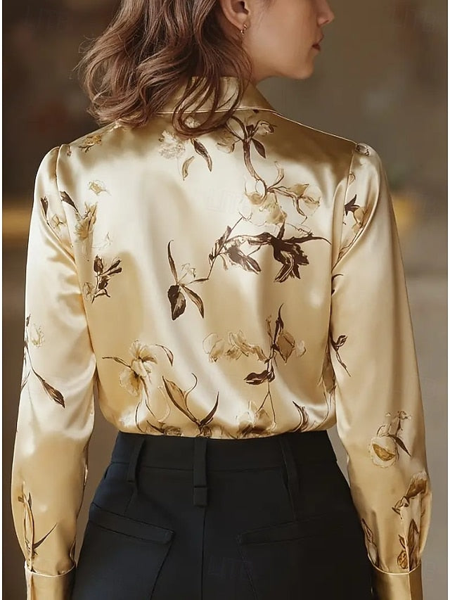 Women's Work Shirt Floral Graphic Elegant Stylish Basic