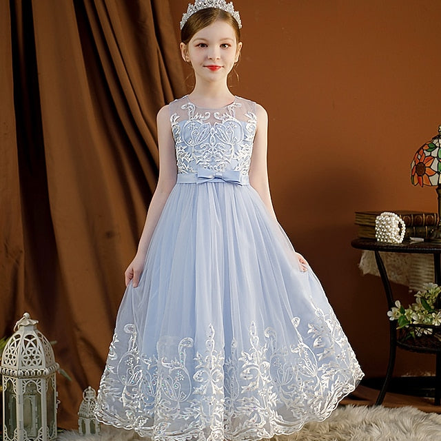 Wedding Sleeveless Christening Kids Flower Girls' Dress