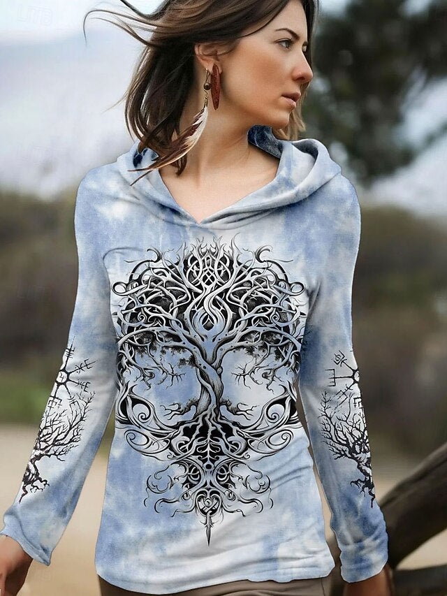 Women's Boho T Shirt Graphic Geometric Vintage Stylish