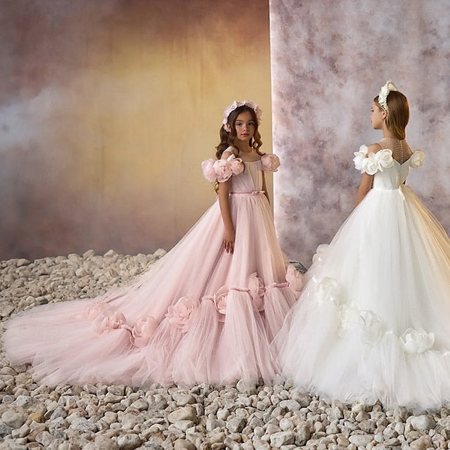 Girl Girls' First Flower Party Communion Dress