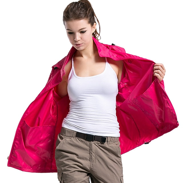 Women's Men's Waterproof Hiking Raincoat UPF 50+ UV