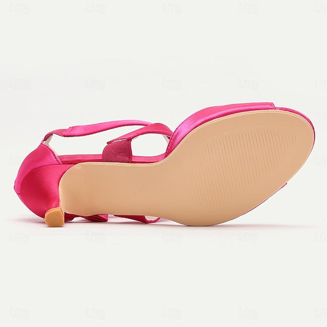 Wedding Open Bridal Heel Shoes Bowknot Kitten Women's