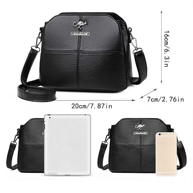 Leather Red Faux – Crossbody Bag Women's Small Minimalist