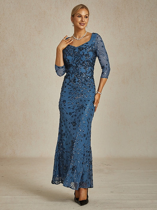 Women's Sequins Maxi Dress Sheath Dress Trumpet Mermaid