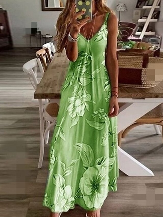 Women's Maxi long Dress Casual Dress Slip Dress Fashion