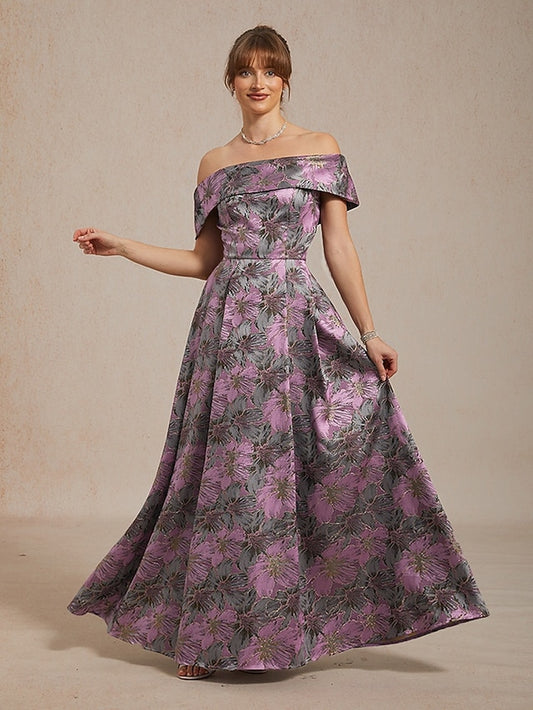 Women's Maxi Dress Fit And Flare Dress Off The Shoulder
