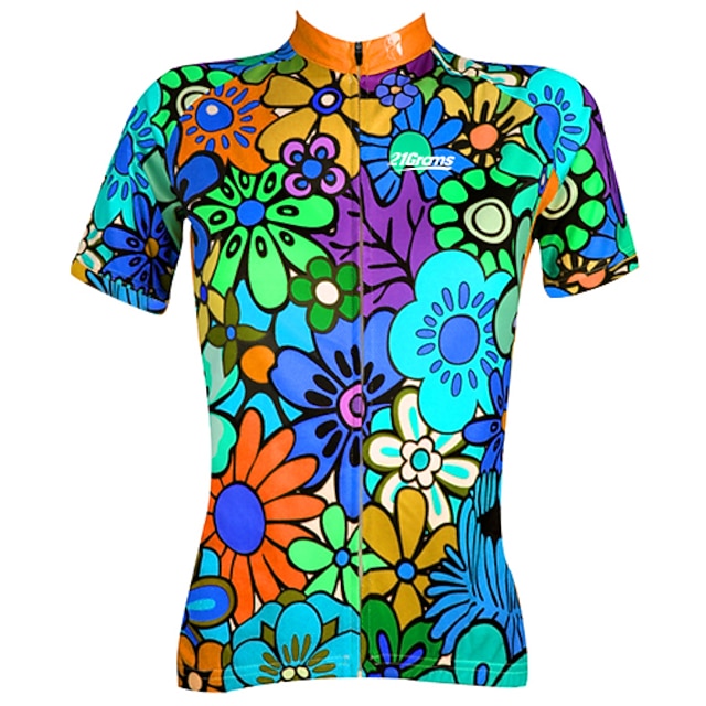 Women's Cycling Jersey Patterned Floral Botanical Flower